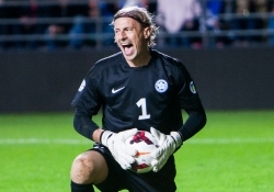 Sergei Pareiko mängus Hollandi vastu. Foto: Gertrud Alatare