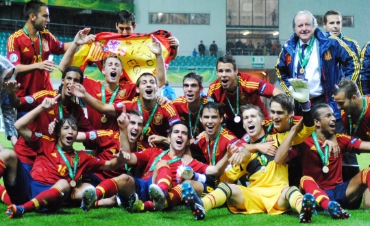 Lilleküla murul triumfeerisid hispaanlased. Foto: Gertrud Alatare