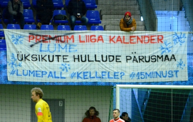 Nõmme Kalju fännide sõnum on igati õige. Foto: Liisi Troska